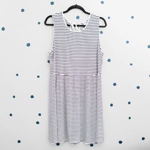 Navy & White Stripe Dress